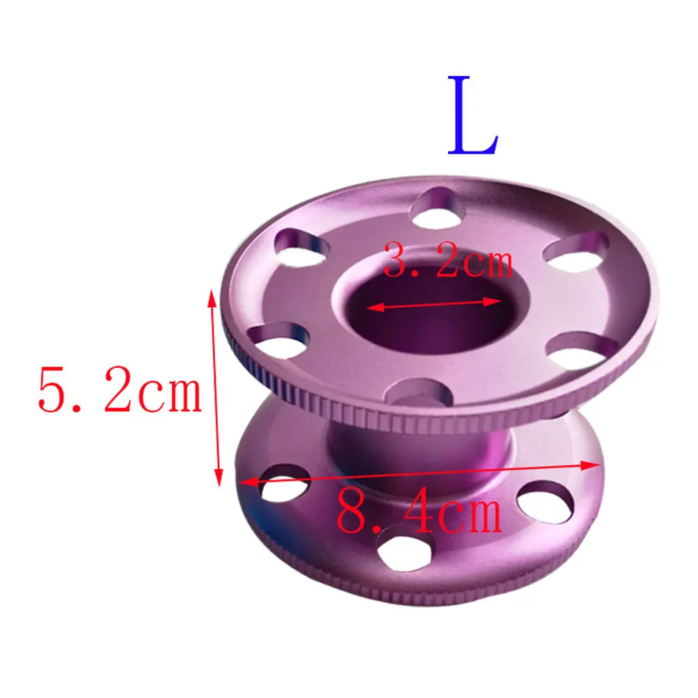 Scuba Diving Blank Finger Reel Diver Water Sports Aluminum Alloy Guide Line Spool Oasis Select Purple L