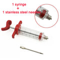 BBQ Meat Injector Syringe Set – 5 Stainless Steel Needles Meat Injector Set Oasis Select 1tip