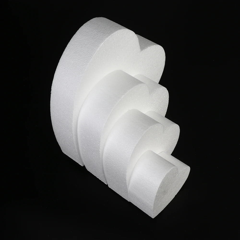 4/6/8/10 inch DIY Practice Heart Shaped Model Cake Foam Mold Polystyrene Sugarcraft Dummy Party Kitchen Accessories Oasis Select