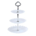 3-Tier Plastic Cake Stand – Wedding, Party & Afternoon Tea Tiered Cake Stand Oasis Select Transparent