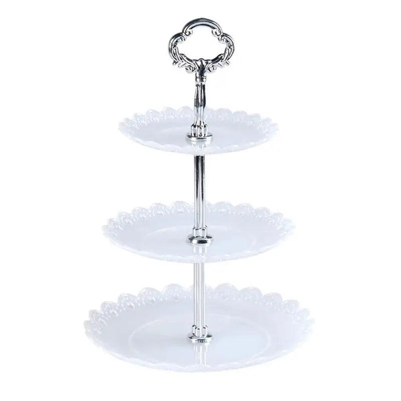 3-Tier Plastic Cake Stand – Wedding, Party & Afternoon Tea Tiered Cake Stand Oasis Select Transparent