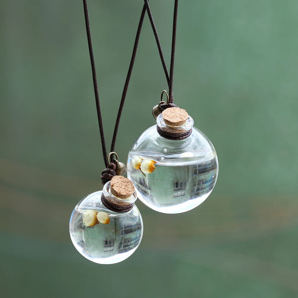 Car Perfume Bottle Perfume Pendant Household Storage Bottle Air Freshener with Flower for Essential Oils Auto Ornament Oasis Select