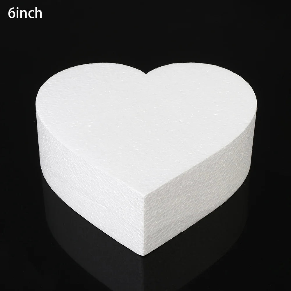 4 6 8 DIY Practice Heart Shaped Model Cake Foam Mold Polystyrene