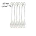 Swan Base Holder with Dessert Forks & Coffee Spoons Set Flatware Set Oasis Select sliver spoon