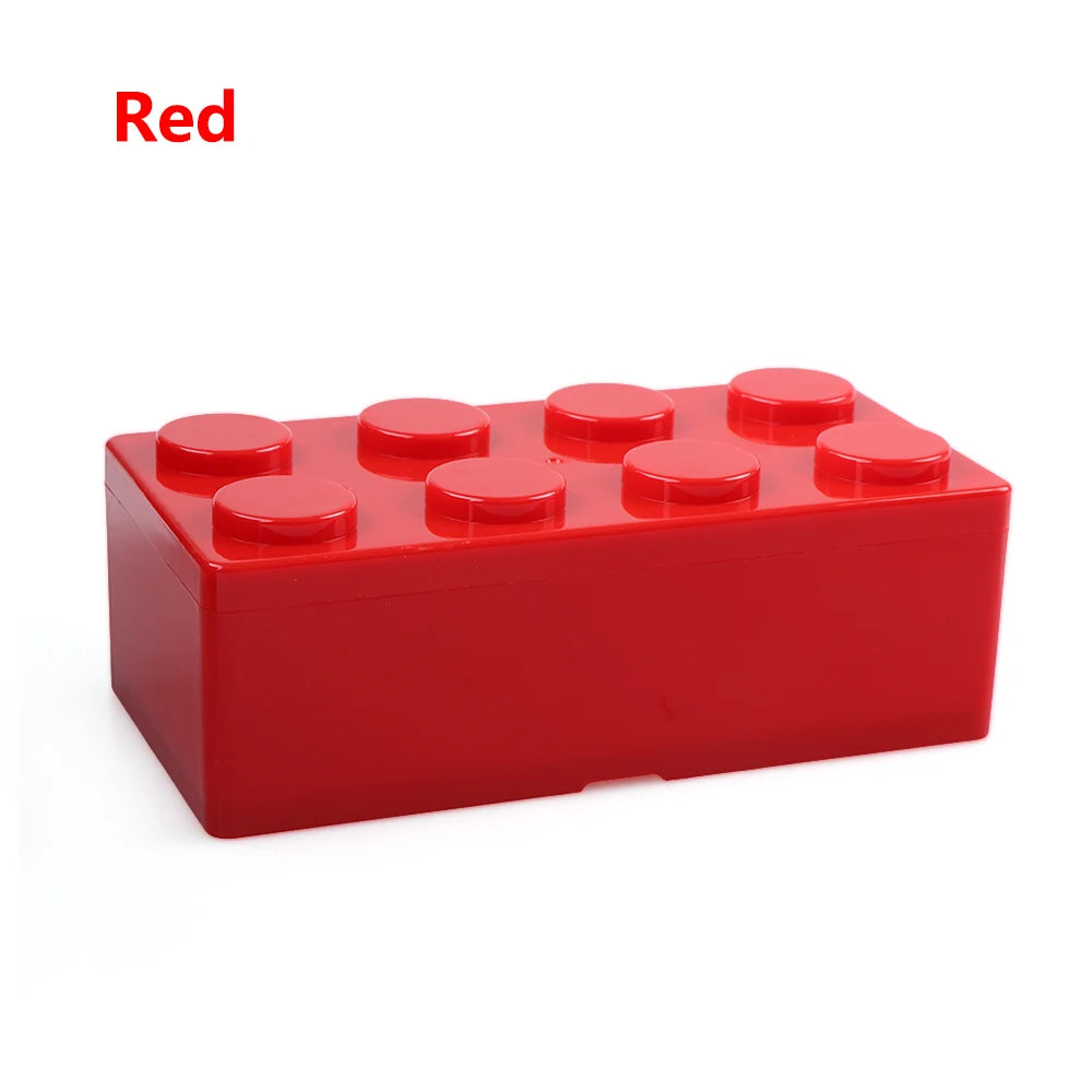 New Creative Storage Box Building Block Shapes Plastic Saving Space Box Superimposed Desktop Handy Office Supplies Oasis Select M Red