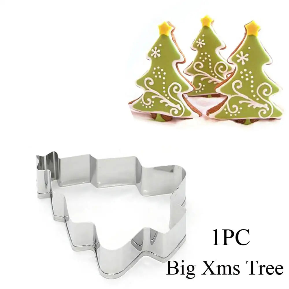 Christmas Cookie Cutters | Stainless Steel Xmas Baking Molds