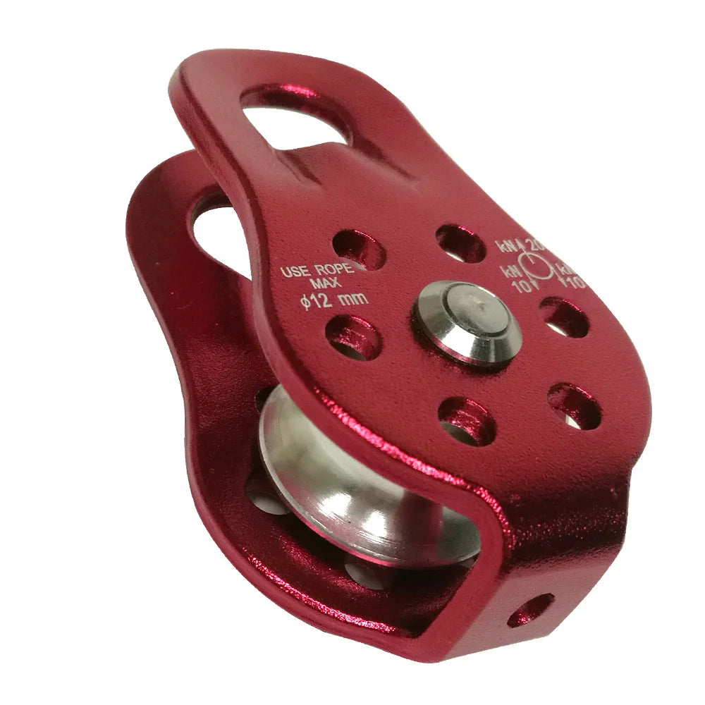 20KN Rope Climbing Single Fixed Pulley Mountaineering Zipline Rappelling for Tree Arborist Caving Rescue Rigging Gear Equipment Oasis Select
