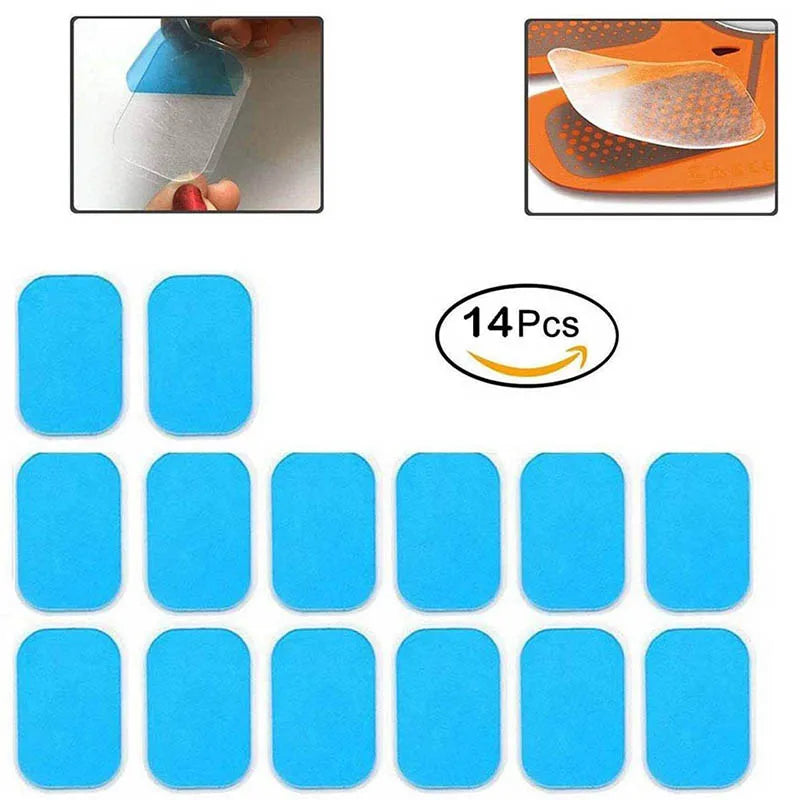 14Pcs Replacement Gel Pads Sheet Abdominal Belt Toning Muscle Toner ABS Stimulator Hydrogel Pads Sticker AB Trainer Accessories Oasis Select Default Title