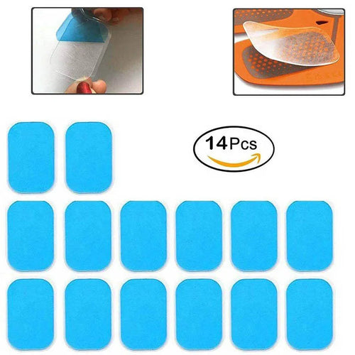 14Pcs Replacement Gel Pads Sheet Abdominal Belt Toning Muscle Toner ABS Stimulator Hydrogel Pads Sticker AB Trainer Accessories Oasis Select Default Title