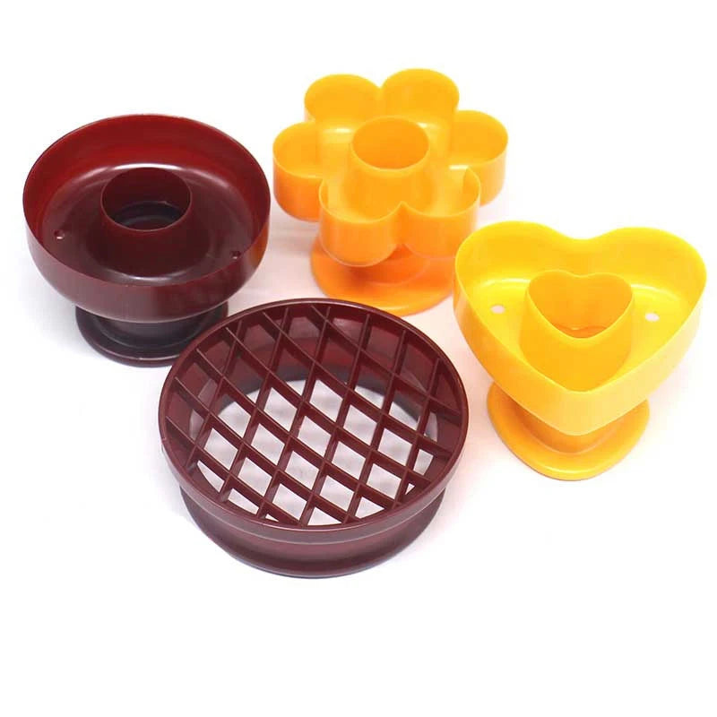 4 Type Plastic Doughnut Cake Maker Mold Home Party Desserts Cutter Fondant Cutting DIY Donut Mould Pastry Dough Process Tools Oasis Select