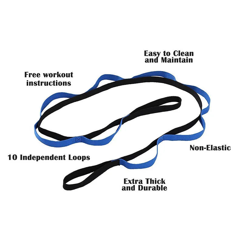 Anti Gravity Yoga Belts Stretch Strap with Loops Pilates Workout Leg Stretching Band Exercise Yoga Rope Air Hammock Accessories Oasis Select