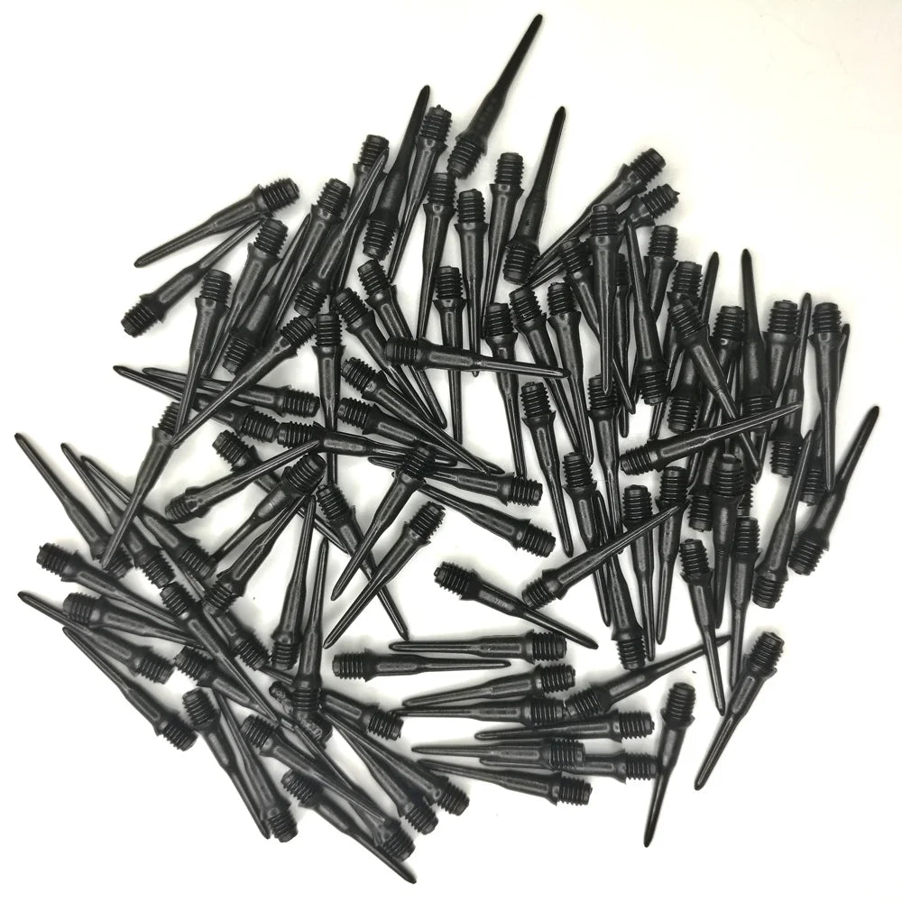 100Pcs Black White Darts Soft Tips Replacement Professional Plastic Tips Thread Darts Game Needles Oasis Select