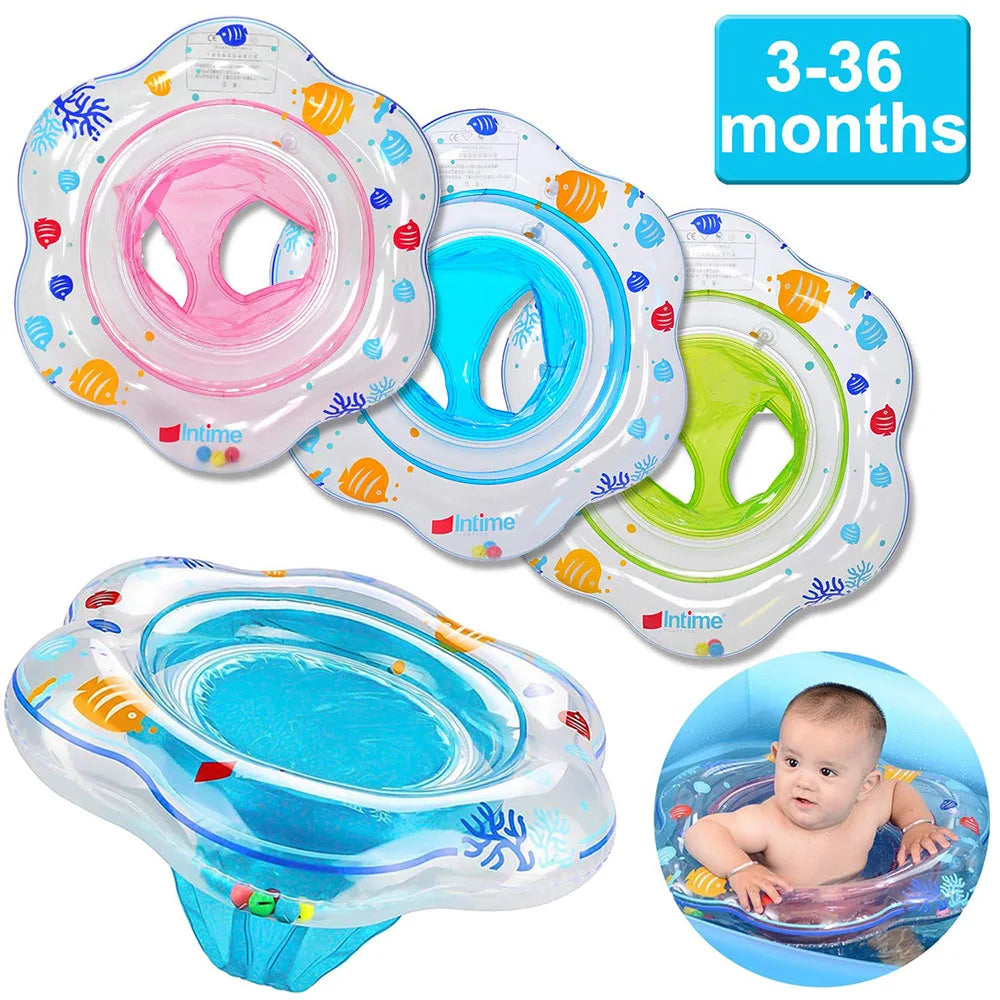 Baby Swimming Ring Float with Double Airbag Safety Seat Inflatable Infant Swim Ring Toy Kid Pool Bathtub Accessories Water Sport Oasis Select