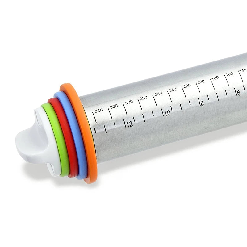 43cm Adjustable Stainless Steel Rolling Pin – Fondant & Dough Stainless Steel Rolling Pin Oasis Select