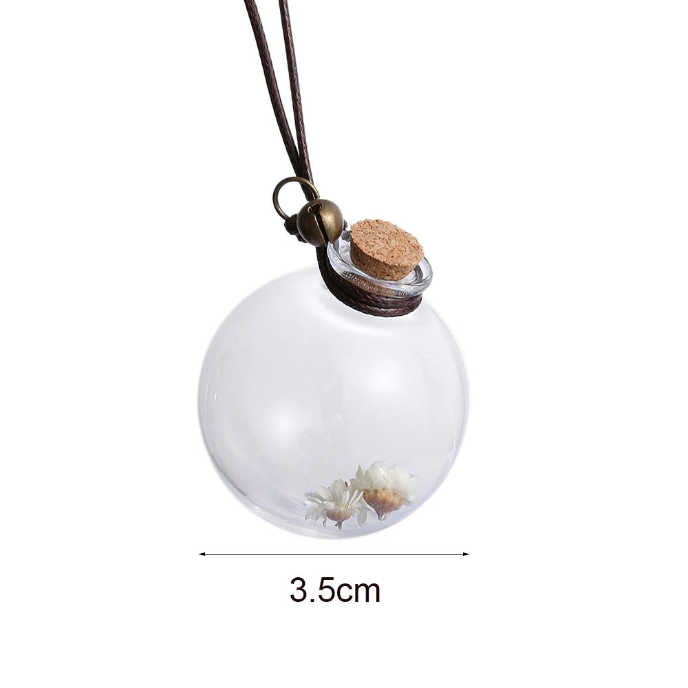 Car Perfume Bottle Perfume Pendant Household Storage Bottle Air Freshener with Flower for Essential Oils Auto Ornament Oasis Select 3.5cm