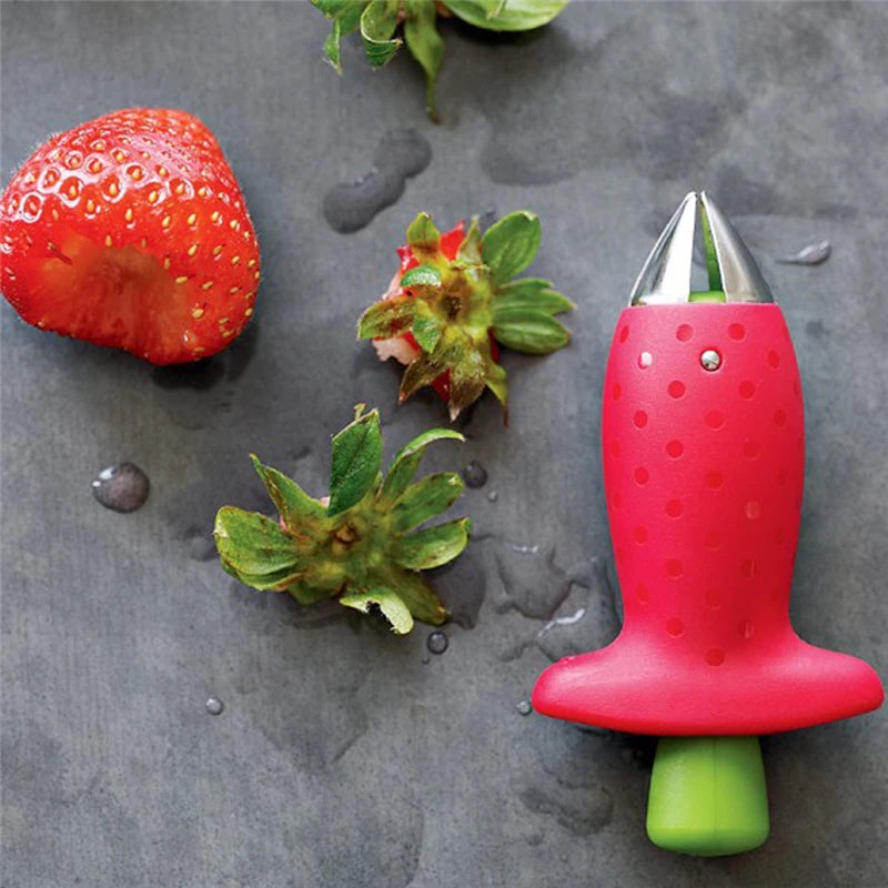 Strawberry Slicer & Huller Set – 2pc Corer & Stem Remover Fruit Slicer & Huller Oasis Select