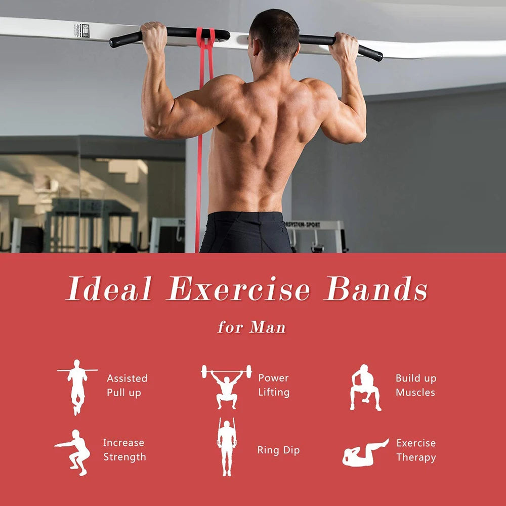 Resistance Bands Gym Home Exercise Elastic Rubber Band for Men Women Yoga Pilates Strength Weight Training Fitness Equipment Oasis Select