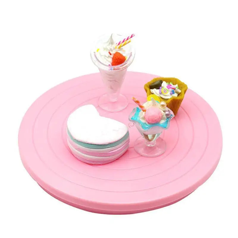 14cm Rotating Cake Turntable Decorating Stand | 360° Pink Cake Decorating Stand Oasis Select 1pcTurntable