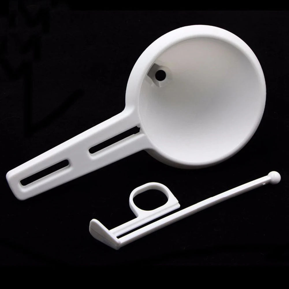 1Pc Kitchen DIY Convenient Chocolate Candy Icing Funnel Mold White Foodgrade Plastic Pancake Cream Batter Dispenser Cake Tool Oasis Select