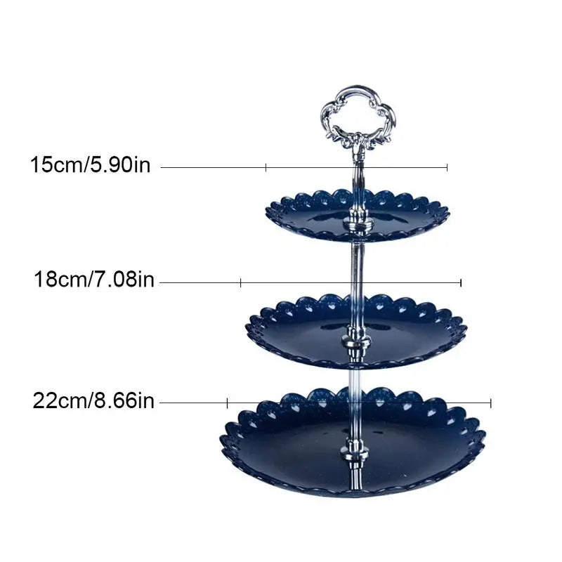 3-Tier Plastic Cake Stand – Wedding, Party & Afternoon Tea Tiered Cake Stand Oasis Select