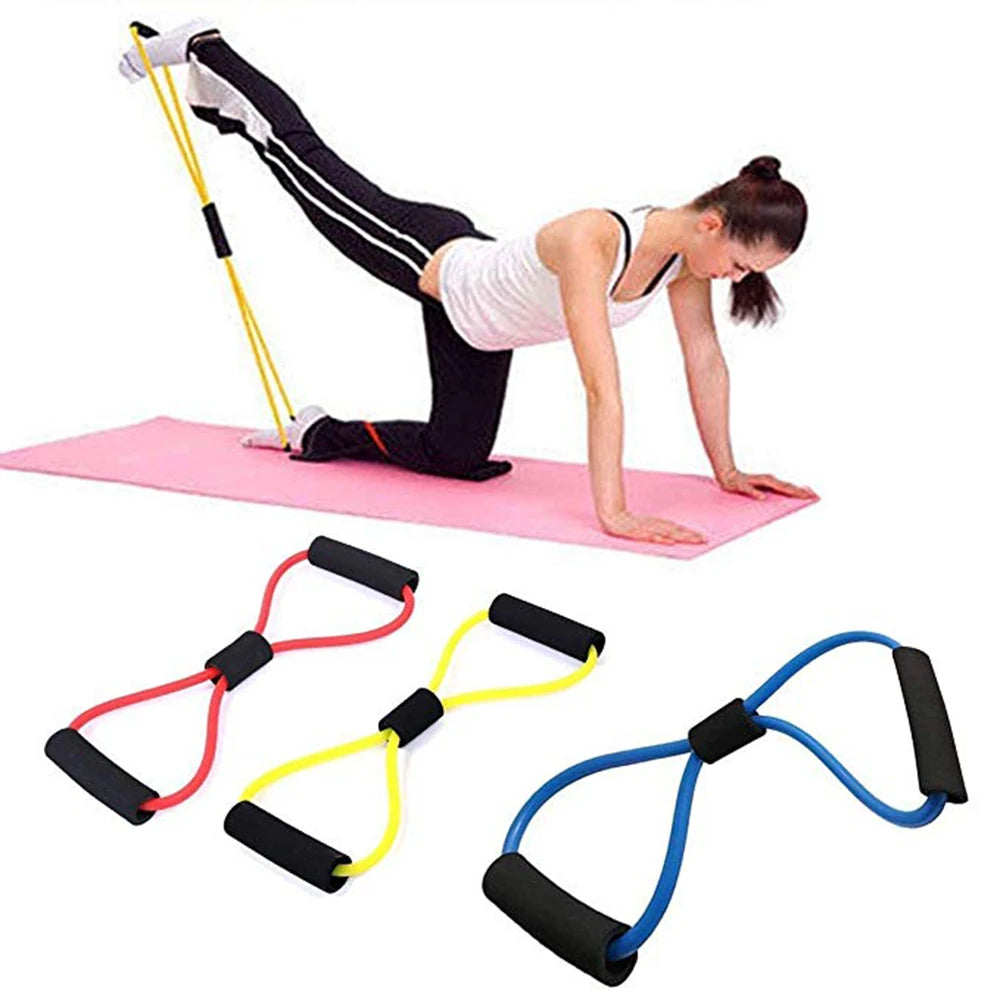 Yoga Resistance Bands Elastic Band Sports Exercise Puller 8-shaped Chest Expander for Body Building Home Gym Fitness Equipment Oasis Select