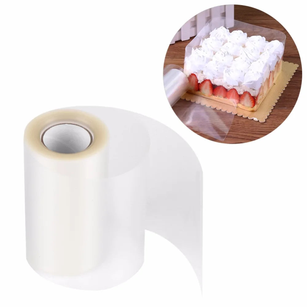 8cm 10cm Transparent Clear Mousse Surrounding Edge Wrapping Tape Baking Cake Dessert Collar DIY Cake Decorating Tools Oasis Select