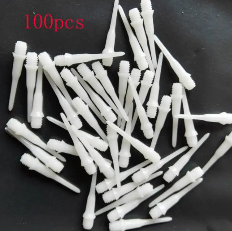 100Pcs Black White Darts Soft Tips Replacement Professional Plastic Tips Thread Darts Game Needles Oasis Select WHITE