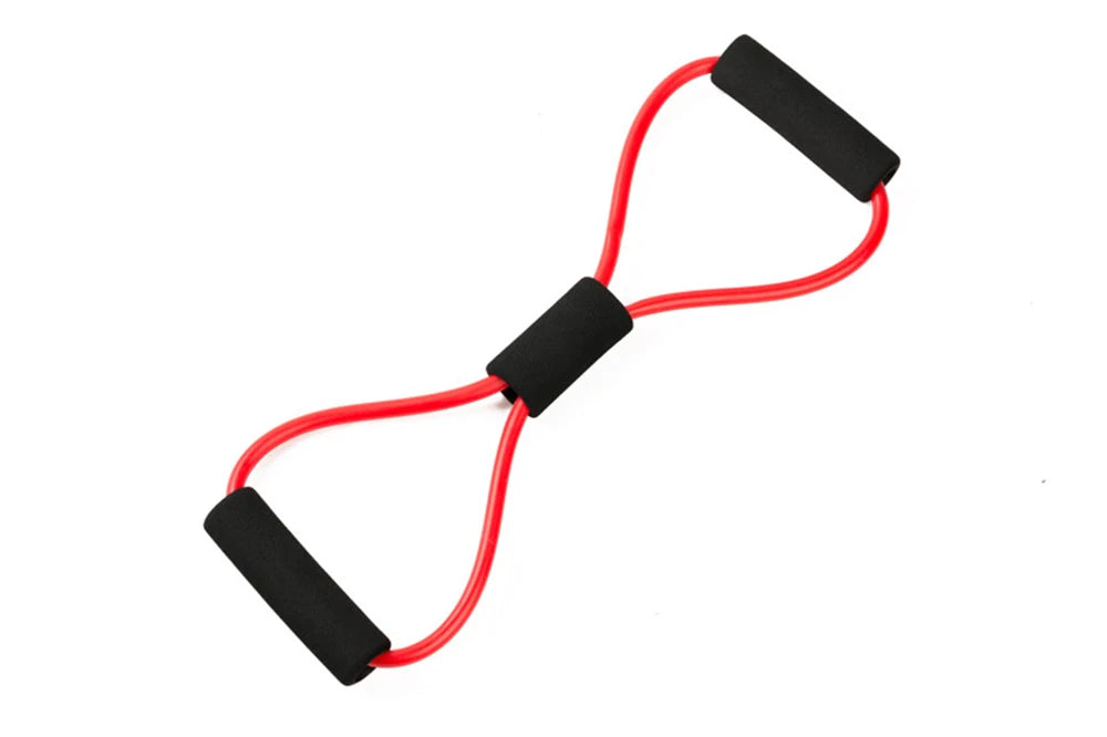 Yoga Resistance Bands Elastic Band Sports Exercise Puller 8-shaped Chest Expander for Body Building Home Gym Fitness Equipment Oasis Select Red