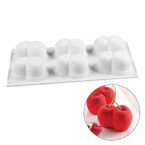 Cherry Shape Silicone Mold Cake Mold DIY 3D Fruit Mouse Mould Cupcake Cookie Muffin Soap Moule Baking Tools Oasis Select