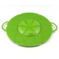 Silicone Lid Spill Stopper Cover for Pot Pan Kitchen Accessories Cooking Tools Flower Cookware Home Kitchen Accessories Gadgets Oasis Select green