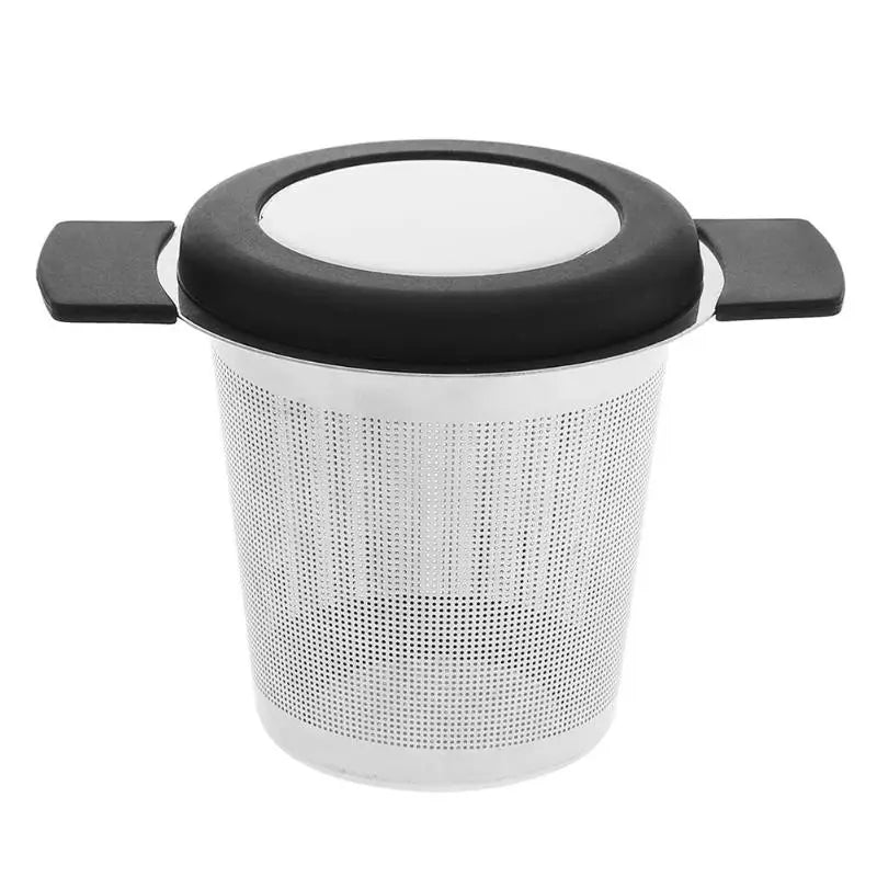 Stainless Steel Tea Infuser Basket Fine Mesh Strainer with Lid Tea Infuser Basket Oasis Select black