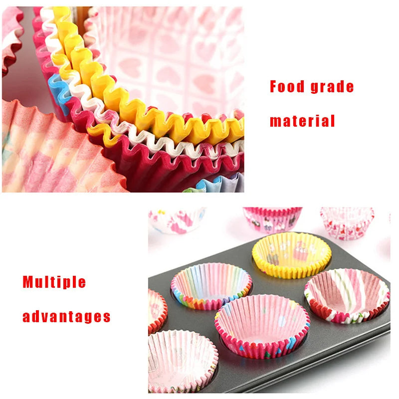 100-Pack Cupcake Liners – Greaseproof Paper Muffin Baking Cups Cupcake Liners Oasis Select