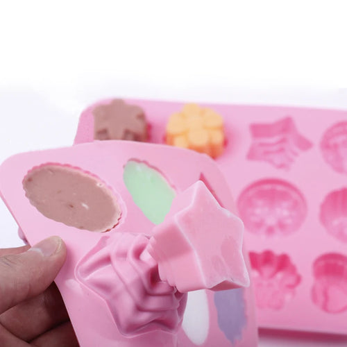 12 Silicone Cake Mold Big Cake Flower 3D Chocolate Shape Pastry Baking Soap Tools Bread Cake for Pizza Pan Diy Birthday Wedding Oasis Select Default Title