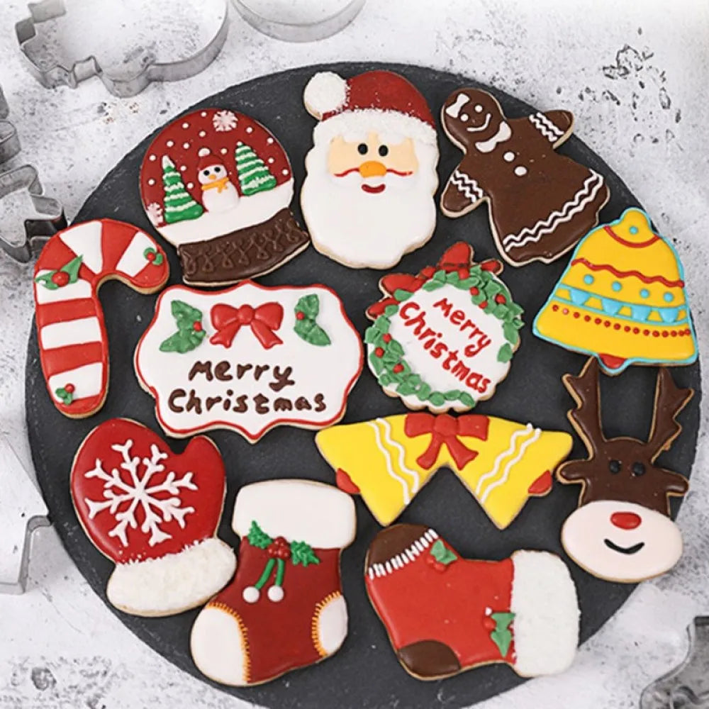 Christmas Cookie Cutters | Stainless Steel Xmas Baking Molds