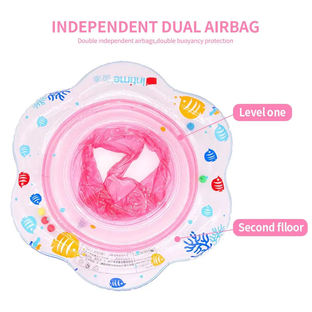 Baby Swimming Ring Float with Double Airbag Safety Seat Inflatable Infant Swim Ring Toy Kid Pool Bathtub Accessories Water Sport Oasis Select