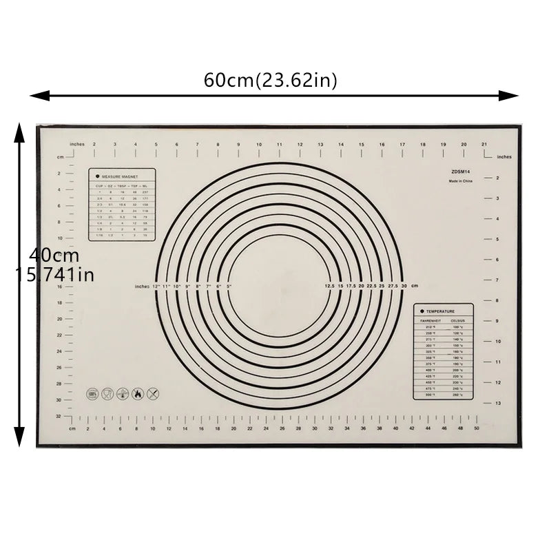 Silicone Baking Mat Set – 3 Sizes, Non-Stick & BPA Free Silicone Baking Mat Oasis Select 60x40cm Black