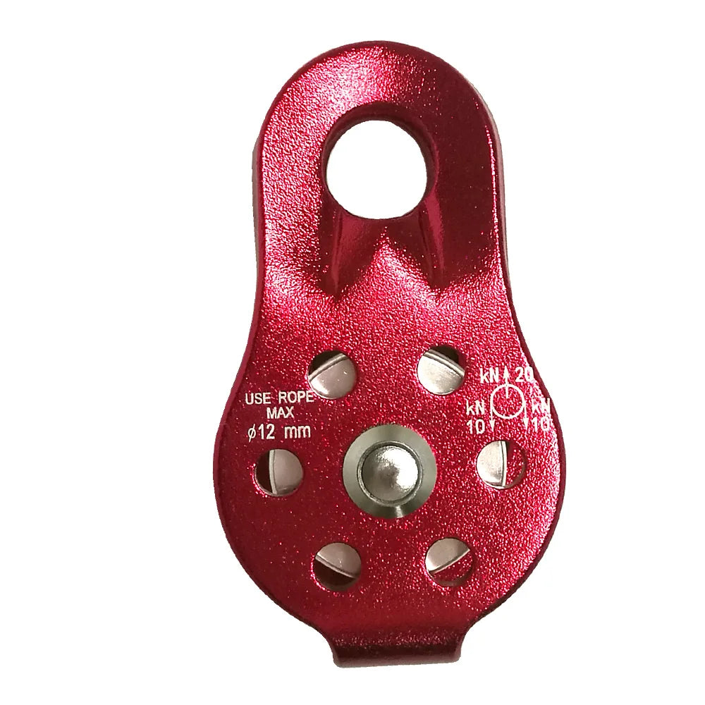 20KN Rope Climbing Single Fixed Pulley Mountaineering Zipline Rappelling for Tree Arborist Caving Rescue Rigging Gear Equipment Oasis Select