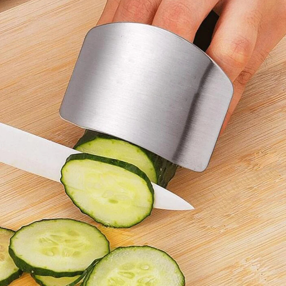 Finger Guard Protect Stainless Steel Finger Hand Protector Guard Knife Slice Chop Shield Kitchen Tool Oasis Select Default Title