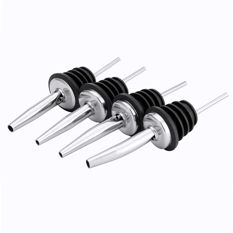4-Pack Stainless Steel Wine & Liquor Bottle Pourer Spout Stoppers Bottle Pourer Spout Oasis Select