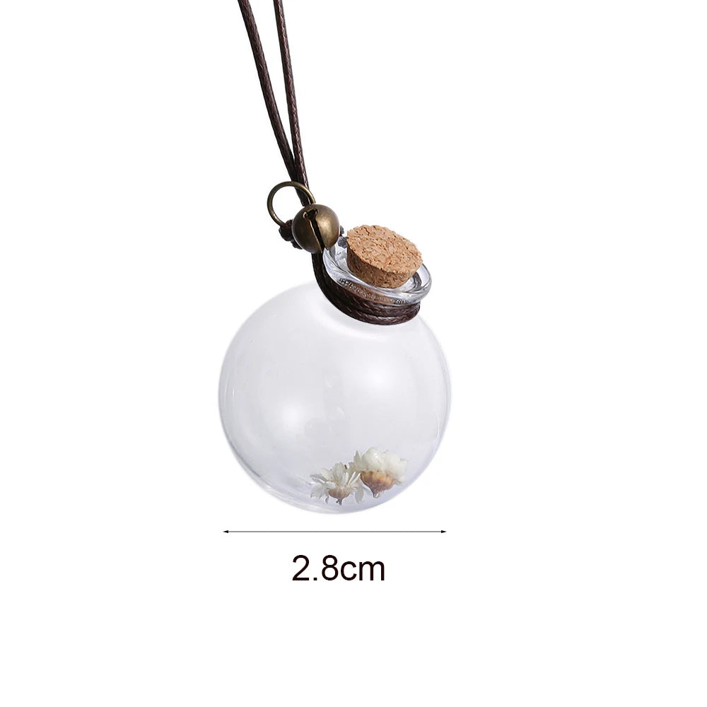 Car Perfume Bottle Perfume Pendant Household Storage Bottle Air Freshener with Flower for Essential Oils Auto Ornament Oasis Select 2.8cm