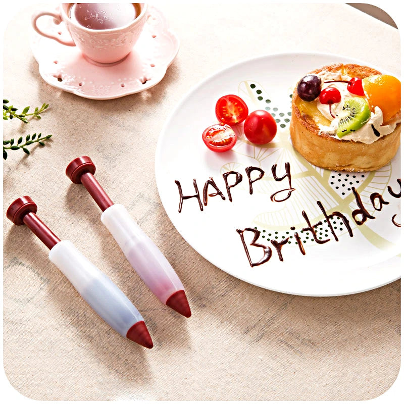 Silicone Food Writing Pen Chocolate Decorating Tools Cake Mold Cream Cup Cookie Icing Piping Pastry Nozzles Kitchen Accessories Oasis Select