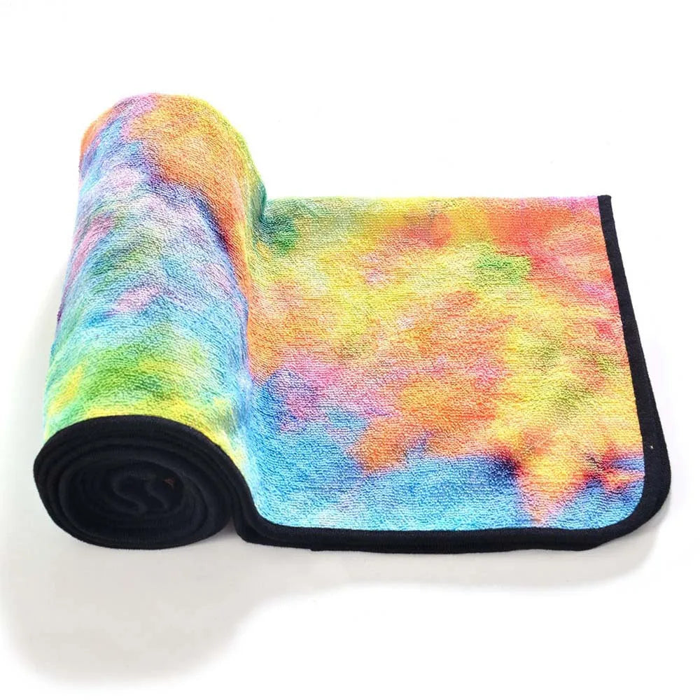 Non-Slip Yoga Mat Cover Towels Yoga Blankets Soft Fast Dry Foldable Microfiber Travel Beach Towels for Pilates Sports Workout Oasis Select YELLOW