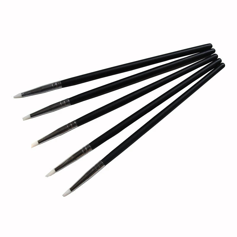 5pcs Silicone Rubber Tip Paint Brushes for Watercolor Oil Painting Polymer Clay Sculpting Fimo Modelling Tools Art Supplies Oasis Select