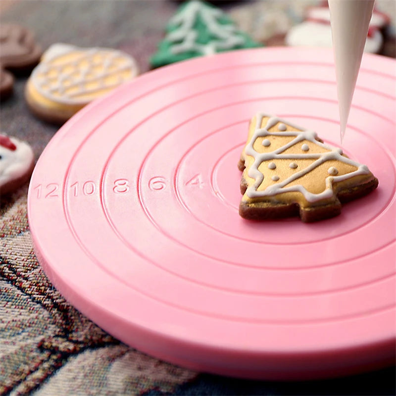 14cm Rotating Cake Turntable Decorating Stand | 360° Pink Cake Decorating Stand Oasis Select
