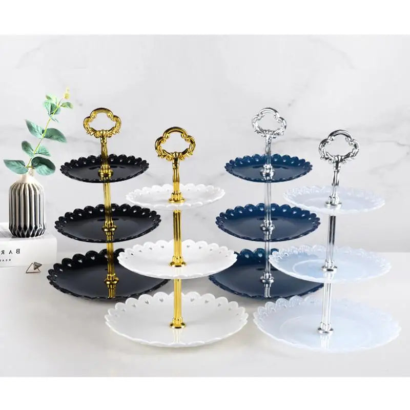 3-Tier Plastic Cake Stand – Wedding, Party & Afternoon Tea Tiered Cake Stand Oasis Select