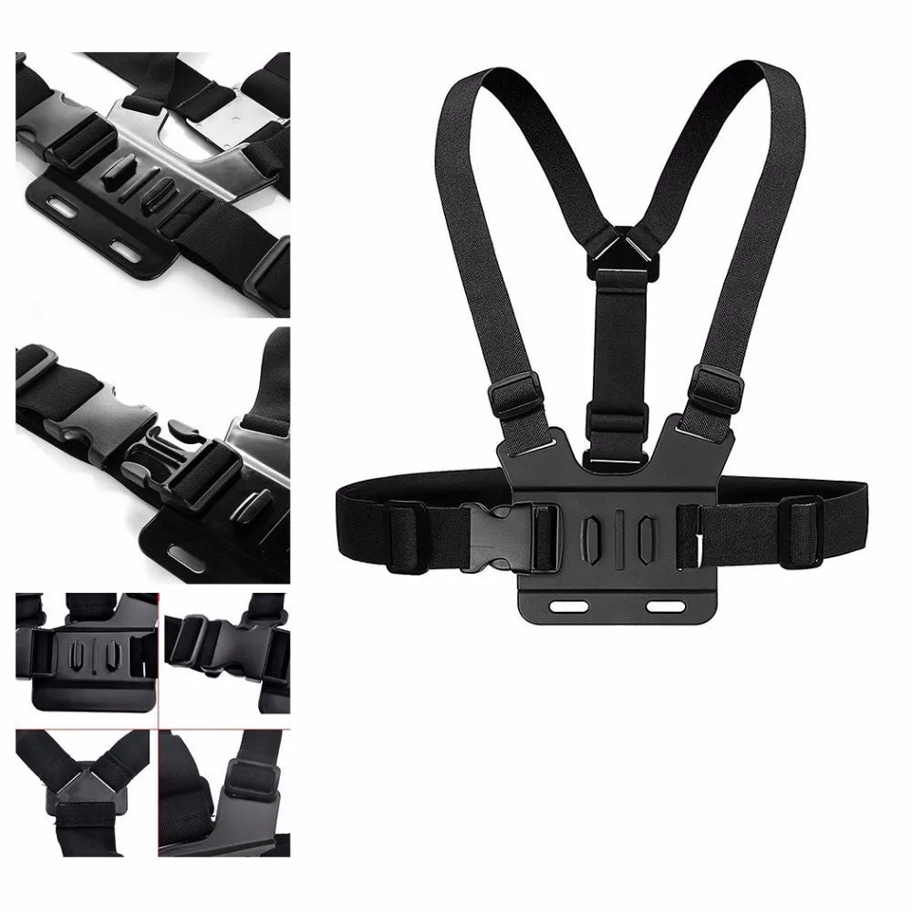 Chest & Head Strap Mount for GoPro, DJI & Insta360 Cameras