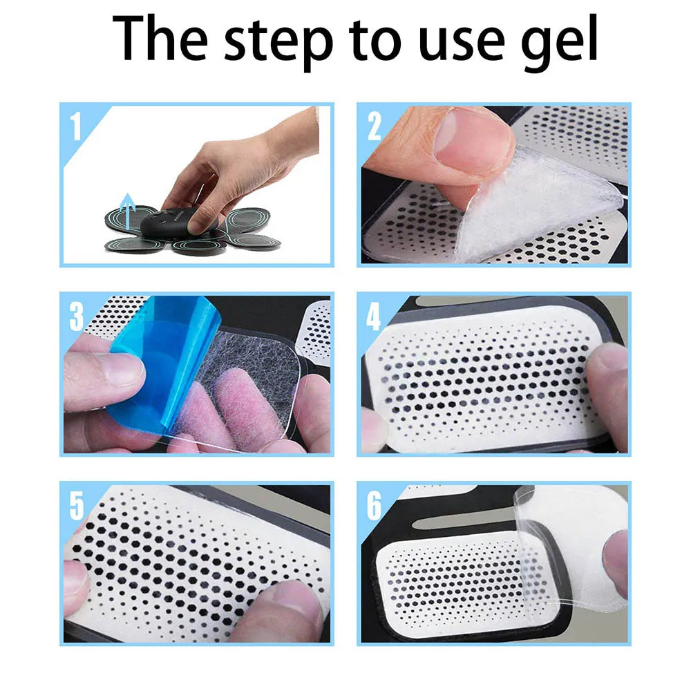 14Pcs Replacement Gel Pads Sheet Abdominal Belt Toning Muscle Toner ABS Stimulator Hydrogel Pads Sticker AB Trainer Accessories Oasis Select