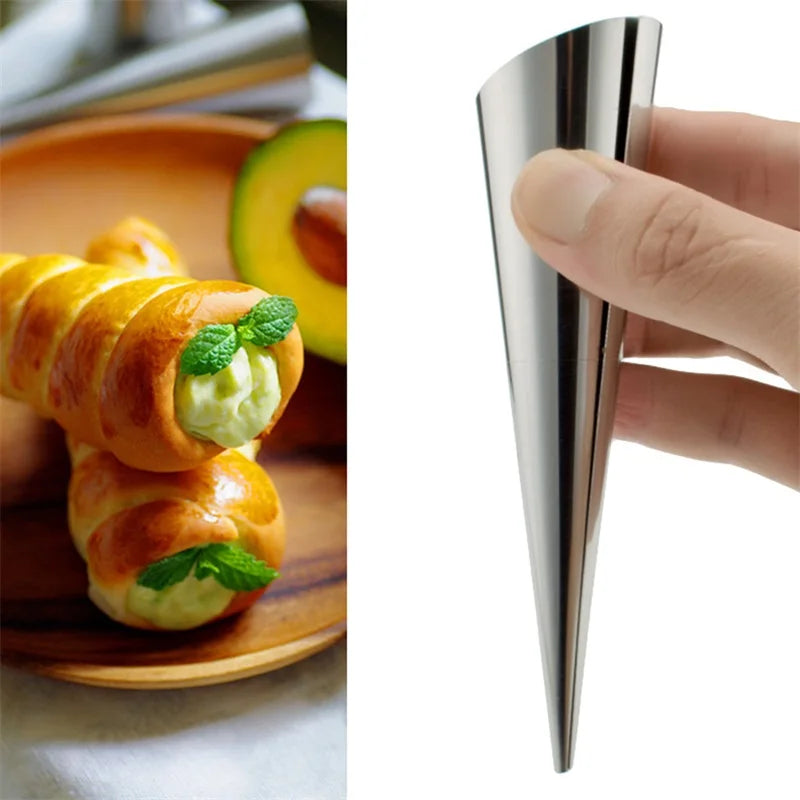 5Pcs/lot DIY Baking Cones Horn Pastry Roll Cake Mold Spiral Baked Croissants Tubes Cookie Dessert Kitchen Baking Tool Oasis Select