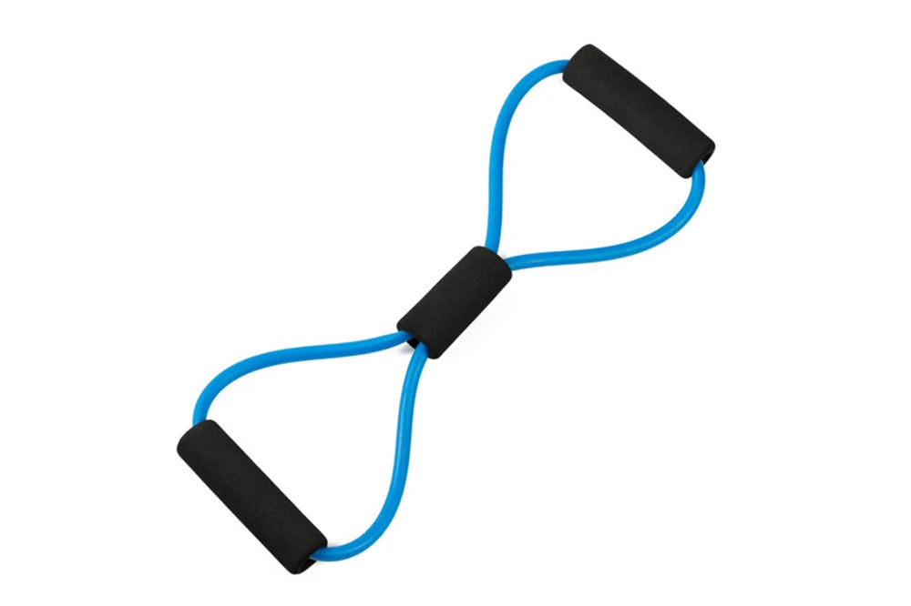 Yoga Resistance Bands Elastic Band Sports Exercise Puller 8-shaped Chest Expander for Body Building Home Gym Fitness Equipment Oasis Select Blue
