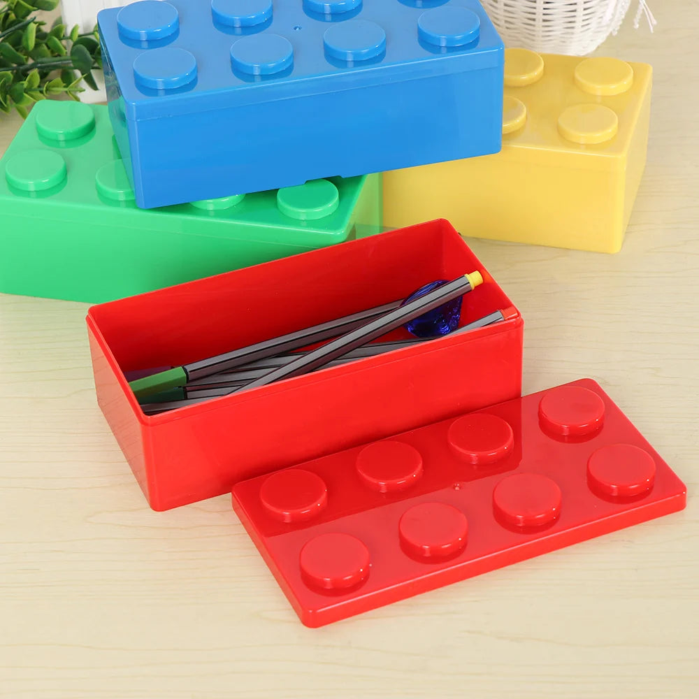 New Creative Storage Box Building Block Shapes Plastic Saving Space Box Superimposed Desktop Handy Office Supplies Oasis Select